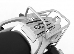 Tube Topcasecarrier – silver for BMW F 650 GS Dakar from 2004 / F 650 GS / G 650 GS