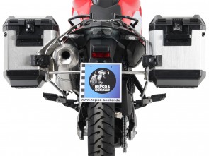 Sidecarrier Cutout stainless steel incl. Xplorer Cutout sideboxes for BMW F650/700/800GS