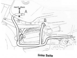 Engine protection bar - silver for BMW R 850/1100 GS