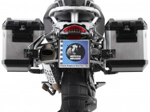 Sidecarrier Cutout stainless steel incl. Xplorer Cutout sideboxes for BMW R1200GS (2004-2012) / Adventure (2006-2013)