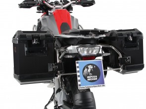 Sidecarrier Cutout stainless steel incl. Xplorer black sideboxes for BMW R 1200 GS LC Adventure (2014-)