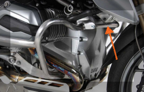 Stiffening bracket for Engine guard BMW R1200GS LC - stainless steel