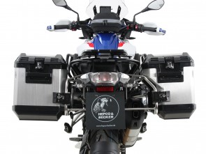 Sidecarrier Cutout stainless steel incl. Xplorer Cutout sideboxes for BMW R1250GS (2018-)