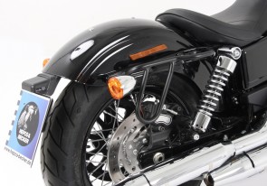 Saddlebag holder Cutout - black for Harley-Davidson Dyna Low Rider/ Wide Glide/Street Bob / Fat