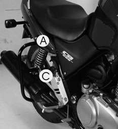 Driving school protection bar back - black for Honda CB 500 / S from 1993