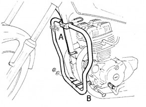 Engine protection bar - chrome for Honda CB Two-Fifty