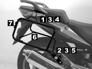 Sidecarrier Lock-it - black for Honda CBF 600 S/N from 2008