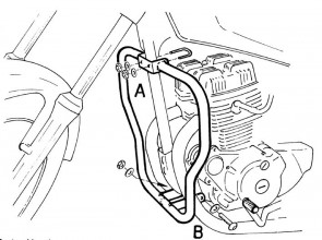 Engine protection bar - chrome for Honda CM 125