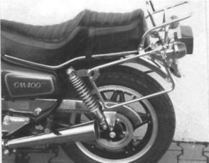 Side- and Topcasecarrierset – chrome for Honda CM 400 T