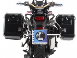 Sidecarrier Cutout stainless steel incl. Xplorer black sideboxes for Honda CRF1000L Africa Twin Adventure Sports/ DCT (2018-2019)