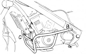 Engine protection bar - black for Honda NTV 650