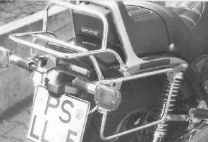 Sidecarrier permanent mounted - chrome for Honda SLR 650