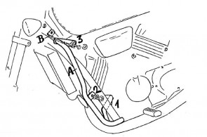 Engine protection bar - chrome for Honda VF 750 C from 1993