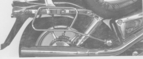 Saddlebag tube-carrier for leatherbags - chrome for Honda VT 1100 C until 1994