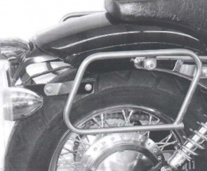 Saddlebag tube-carrier for leatherbags - chrome for Honda VT 750 D2 Black Widow