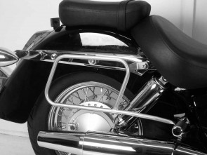 Saddlebag tube-carrier for leatherbags - chrome for Honda VT 750 Shadow from 2008