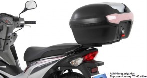 Journey Topcase 40 - black/ -silver incl. modelspecific carrier SET