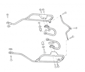 Sidecarrier permanent mounted - black for Honda Africa Twin XRV 750 until 1992