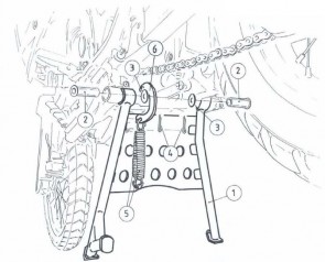 Center Stand for Honda XRV 750 Africa Twin from 1993