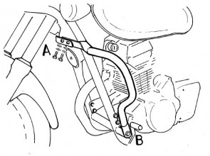 Engine protection bar - chrome for Kawasaki EL125