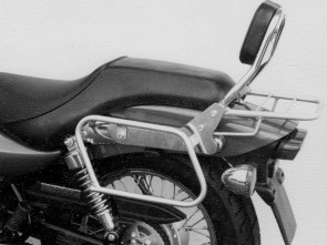 Saddlebag tube-carrier for leatherbags - chrome for Kawasaki EL125