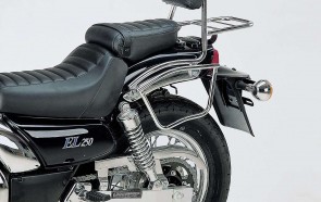Saddlebag tube-carrier for leatherbags - chrome for Kawasaki EL 250 / EL 252