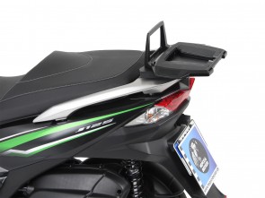 Alurack topcasecarrier - black in combination with OEM rear rack - black for Kawasaki J 125 / 300 from 2014