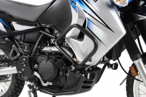Engine protection bar - black for Kawasaki KLR 650 Export-Modell from 2008