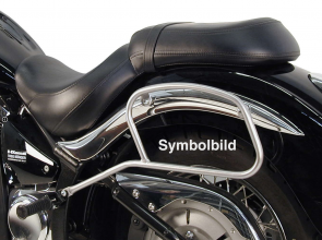 Saddlebag tube-carrier for leatherbags - black for Kawasaki VN 900 Classic / 900 Custom / Vulcan