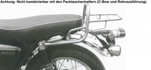 Tube Topcasecarrier – black for Kawasaki W 650 (1999-2006) / W 800 (2011-2016)
