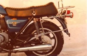 Side- and Topcasecarrierset – chrome for Kawasaki Z 650 SR