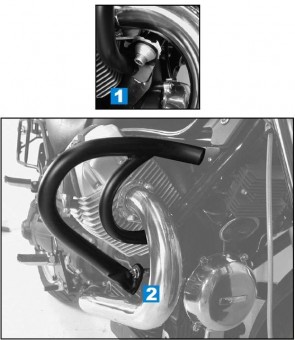 Engine protection bar - chrome for Moto Guzzi C 940 Bellagio / Bellagio Aquilia Nera