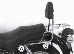 Sissybar without rearrack for Moto Guzzi California Metal
