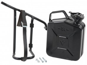 Canister 4 ltr. incl. holder left Cutout - black for Moto Guzzi V 9 Bobber from 2016