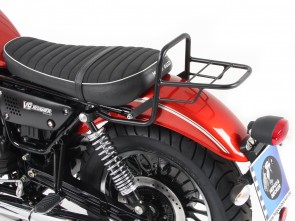 Tube topcasecarrier - black - for short seat for Moto Guzzi V 9 Roamer until 2016 (short bench)