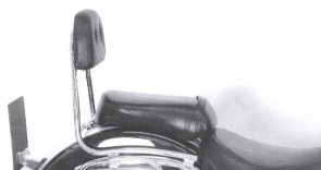 Sissybar without rearrack for Suzuki VL 800 Intruder / LC Volusia / C 800 Intruder/Blac