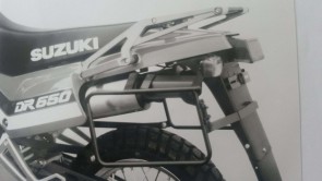 Sidecarrier permanent mounted - black for Suzuki DR 650 RS