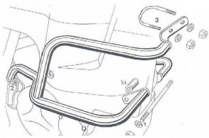 Engine protection bar - black for Suzuki DR BIG 800 from1991