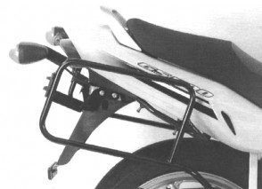 Sidecarrier permanent mounted - black for Suzuki GS 500 / F (2001-2008)