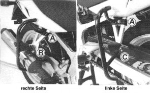 Protection guard back – black for Suzuki GS 500 / F (2001-2008)