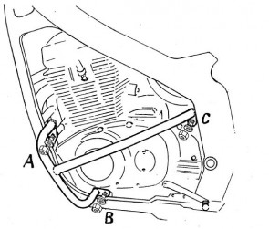 Engine protection bar - chrome for Suzuki GS 500 E (1989-2001) / GS 500 (2001-2008) *sale*