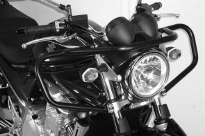 Driving school protection bar front - black for Suzuki GSF 650 N Bandit 2007 - 2010