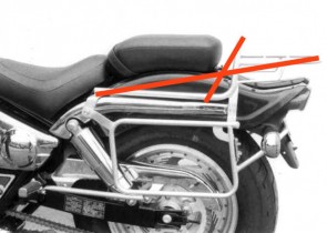 Sidecarrier permanent mounted - chrome for Suzuki VZ 800 Marauder