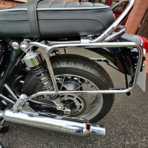 Sidecarrier permanent mounted - chrome for Triumph Bonneville T 100 / Black from 2017