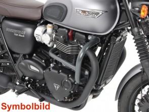 Engine protection bar - chrome for Triumph Bonneville T 100 / Black from 2017