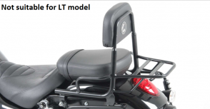 Sissybar with rearrack - black for Triumph Thunderbird 1600 / 1700 Commander