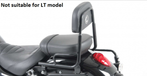 Sissybar without rearrack - black for Triumph Thunderbird 1600 / 1700 Commander