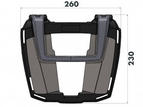 Easyrack topcasecarrier in combination with original Sidecarrier permanent mounted - black for Triumph Tiger 1050
