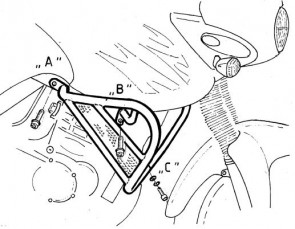 Engine protection bar - black for Triumph Tiger from 1999