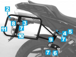 Sidecarrier Lock-it - black for Yamaha FZ 6  Fazer S2